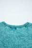 High-rise saved by grace Letter Embroidery Mineral Wash Loose Sweatshirt by Wild and Free Boutique