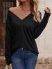 V-Neck Long Sleeve T-Shirt by Simply Love