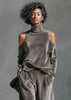 Women's Korean Velvet Long Sleeve Top & Pants Set by FitiqueFit