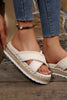 White Pompom Knit Platform Slide Slippers by Wild and Free Boutique