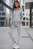 Women’s Fashionable Printed Sports Long-Sleeve Hoodie Set by FitiqueFit