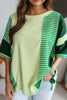 Striped Textured Half Sleeve T-Shirt by Simply Love