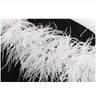Off-neck Elastic Hot Girl Feather Decoration Dress