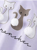 Children's Cats Round Neck Ruffle Hem T-Shirt by Simply Love