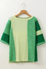 Striped Textured Half Sleeve T-Shirt by Simply Love