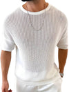 Men's Round Neck Drop Shouler Knit Top
