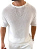 Men's Round Neck Drop Shouler Knit Top