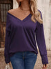 V-Neck Long Sleeve T-Shirt by Simply Love