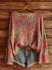 Women’s Fall Wildflower Print Long Sleeve T-Shirt by FitiqueFit