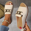 Chain Wedge Platform Peep-Toe Sandals – 5 Colors EU 36–45 by FitiqueFit