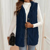 Women's Textured Sleeveless Hooded Vest by FitiqueFit
