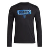 adidas Mens Long Sleeve Pre-Game T-Shirt Black/San Jose Earthquakes Medium by EasyOptionXY