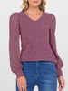Lace Sleeve V-Neck T-Shirt by Simply Love
