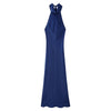 Women's Fashion Hanging Collar Silk Satin Dress