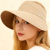 Double-Sided Wide-Brim Sun Hat – Packable Empty Crown Outdoor Hat for Women by FitiqueFit