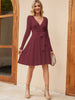 Women's Wrap A-Line Knit Dress Long Sleeve by FitiqueFit