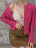 Elegant Women Full-Size Sequin Open Front Cropped Jacket With Glamorous Sparkle Luxury Women Party Jacket by Stevvex
