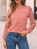 Lace Sleeve Crew Neck T-Shirt by Simply Love