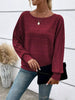 Relaxed Fit Ribbed Knit T-Shirt by Simply Love