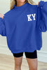 Dark Blue KY KENTUCKY Printed Mock Neck Sweatshirt by Wild and Free Boutique
