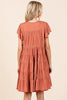 Lace Detail Ruffled Button Down Tiered Dress For Women – Romantic, Fluttering, Trendy, Elegant, Boho, Feminine & Whimsical Style by Stevvex