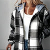 Plaid Drawstring Hoodie Shirt by FitiqueFit