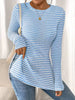 Slit Striped Long Sleeve Casual T-Shirt by Simply Love