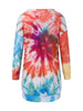 Full Size Tie-Dye Round Neck Long Sleeve Dress Trendy & Comfortable Casual Dress for Women by Stevvex