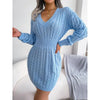 Women’s V-Neck Bodycon Sweater Dress by FitiqueFit