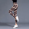 Women’s Plaid Yoga Leggings – Mid Waist Push-Up Pants by FitiqueFit