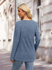 Ribbed Knit Button-Front Long Sleeve T-Shirt by Simply Love