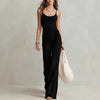 Women's Solid Color Sleeveless Top & Pants Two-Piece Set by FitiqueFit