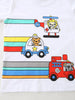 Children's Cartoon Vehicle Print Long Sleeve T-Shirt by Simply Love