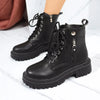Round Toe Block Heels Boots with Mid-Heel Comfort by FitiqueFit