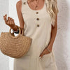 Women’s Solid‑Color Sleeveless A‑Line Dress by FitiqueFit