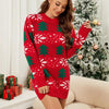 Women’s Red Christmas Knit Pullover Dress by FitiqueFit