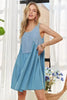 New Summer Decorative Button Sleeveless Babydoll Dress For Women – Flowy & Feminine, Trendy, Stylish, Fashionable, Summer Dress by Stevvex