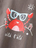 Children's Crab Graphic T-Shirt and Striped Shorts Set by Simply Love