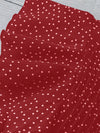 Polka Dot Notched Ruffled Cap Sleeve Blouse
