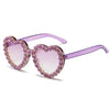Peach Heart Rhinestone Sunglasses – Y2K INS Style by FitiqueFit