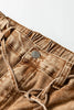Smoke Gray Acid Wash Barrel Fit Denim Pants with Waist String by Wild and Free Boutique