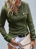 Knitted Buttoned Long Sleeve Pullover — Autumn & Winter Knitwear by FitiqueFit