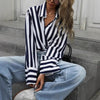 Women's Striped Long-Sleeve Loose Shirt – S–2XL by FitiqueFit