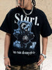 Men's Graphic Round Neck Oversized T-Shirt by Simply Love