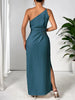 One Shoulder Sleeveless Maxi Dress Elegant & Sophisticated Evening Wear Women Luxury Party Dress by Stevvex