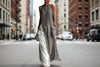 Women's Sleeveless Off-Shoulder Loose Maxi Dress with Pockets by FitiqueFit