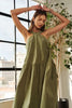 New Summer Crisscross Wide Strap Drawstring Detail Midi Dress For Women – Chic, Sophisticated, Adjustable, Perfect Dress for Casual to Semi-Formal Occasions by Stevvex