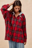 BiBi Brushed Plaid Hooded Jacket by FitiqueFit