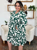 Double Take Full Size Printed Ruffle Hem Dress with Pocket Stylish & Functional Women Dress by Stevvex