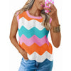Women’s Rainbow-Striped Cropped Sweater Vest by FitiqueFit
